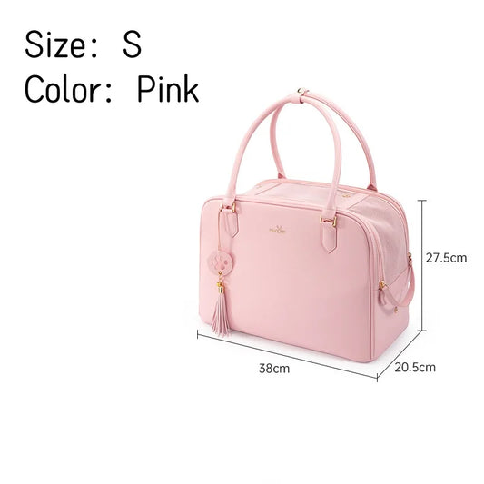 Chic Leather Pet Travel Bag
